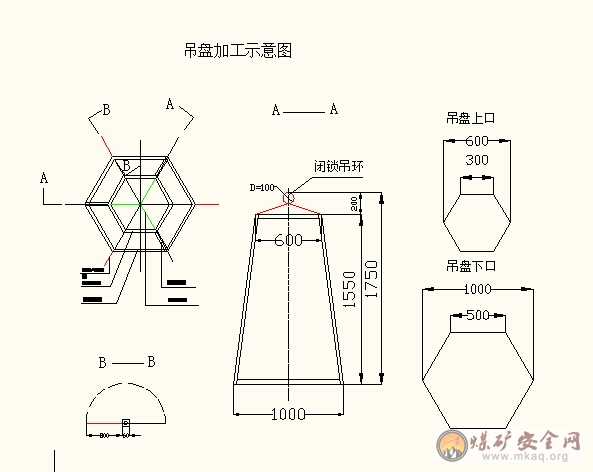 吊盤加工cad圖紙